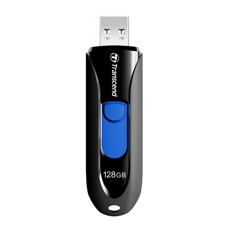 Transcend فلاش درايف ترانسند JF790 سعة 128 جيجابايت، لجهاز الكمبيوتر/ماك/لابتوب/ويندوز/حاسوب/سطح المكتب/تلفاز/صوت السيارة، ذاكرة USB3.2 Gen1، وحدات تخزين البيانات مع موصل قابل للسحب، متوافق مع USB2.0/3.0/3.1 - Image 1